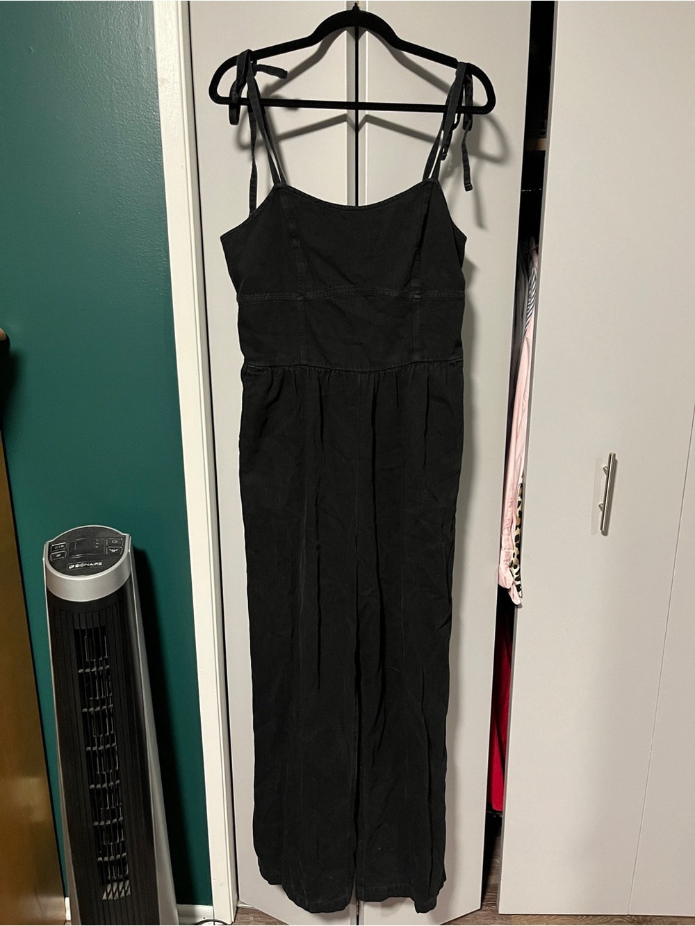 Old Navy Black Tie-Strap Maxi Jumpsuit